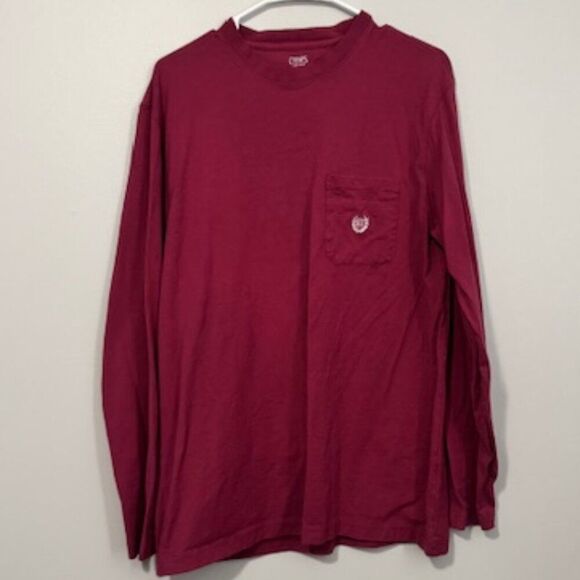 USED Men's Chaps Long Sleeve Shirt Color Wine/Burgundy Size Medium - Picture 1 of 1